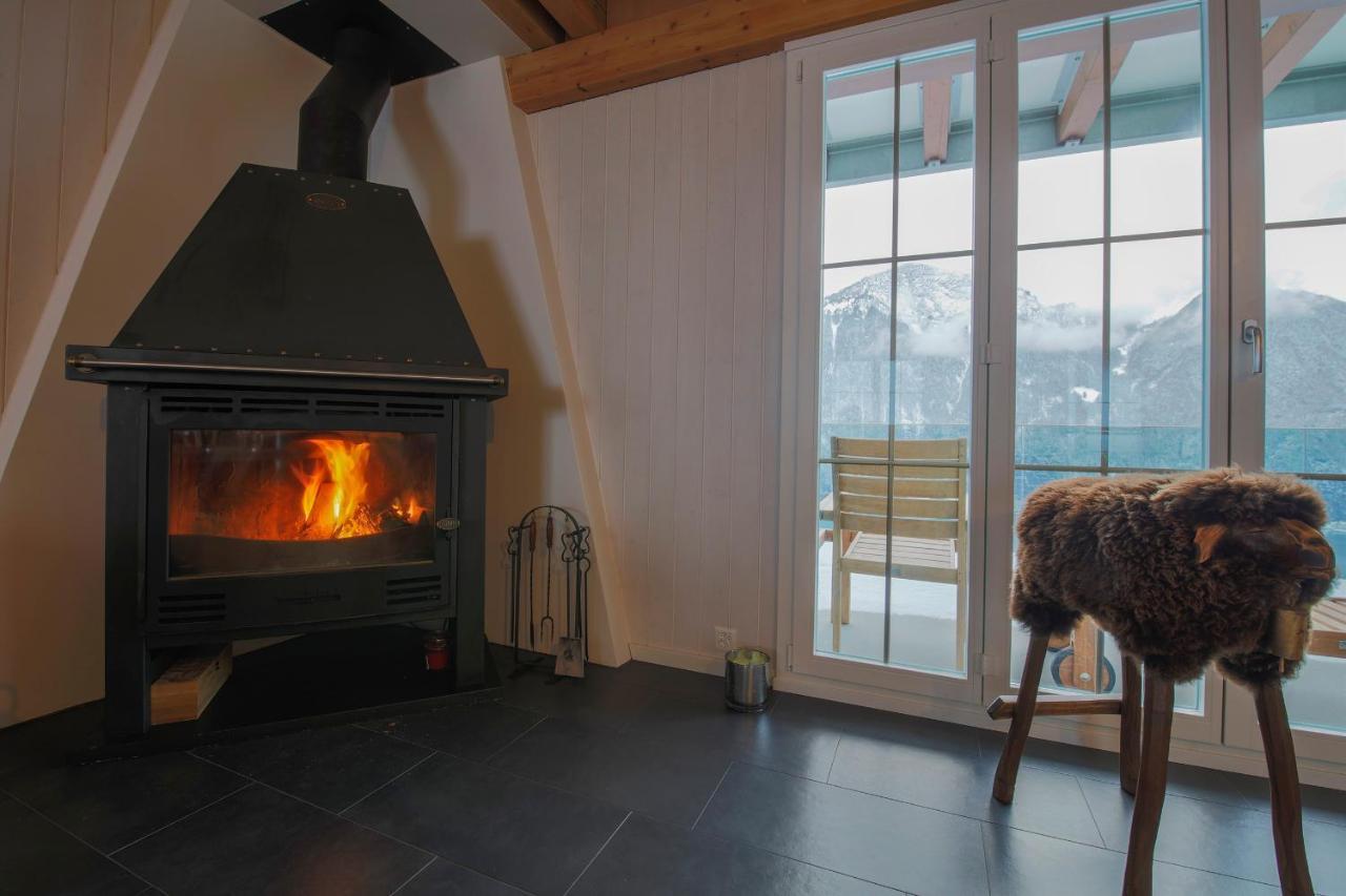 Exklusives Chalet Mit Traumhafter See- Und Bergsicht Seelisberg Exteriér fotografie