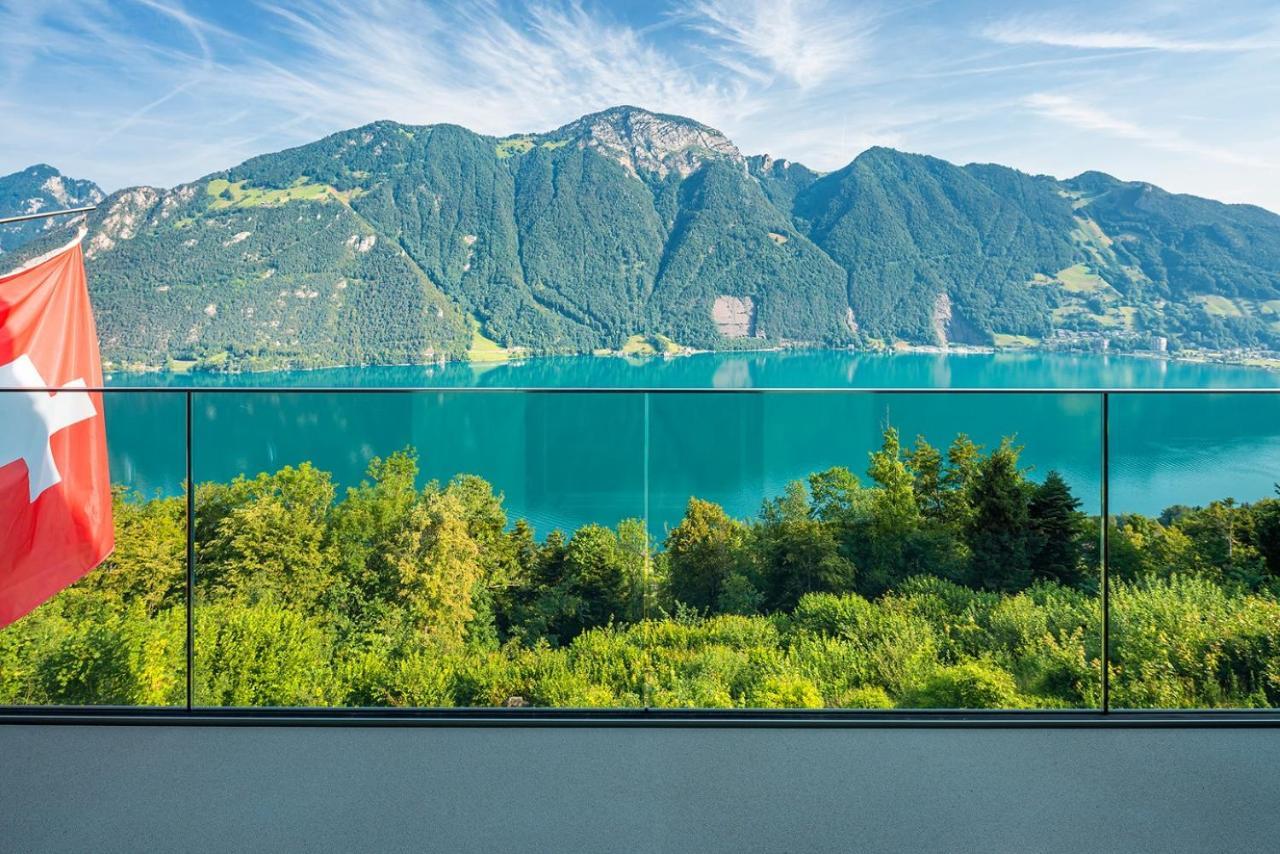Exklusives Chalet Mit Traumhafter See- Und Bergsicht Seelisberg Exteriér fotografie